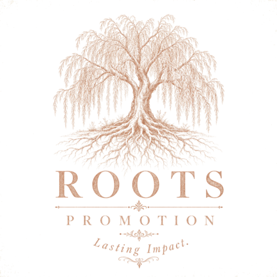 Roots Promotion — a willow tree with deep roots, and the words Lasting Impact